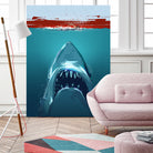 JAWS by Nikita Abakumov on GIANT ART - blue digital painting