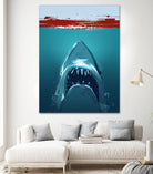 JAWS by Nikita Abakumov on GIANT ART - blue digital painting