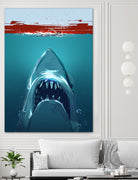 JAWS by Nikita Abakumov on GIANT ART - blue digital painting