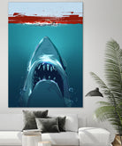 JAWS by Nikita Abakumov on GIANT ART - blue digital painting