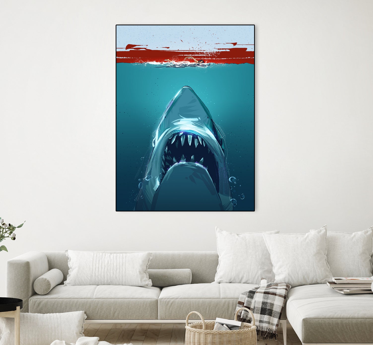 JAWS by Nikita Abakumov on GIANT ART - blue digital painting