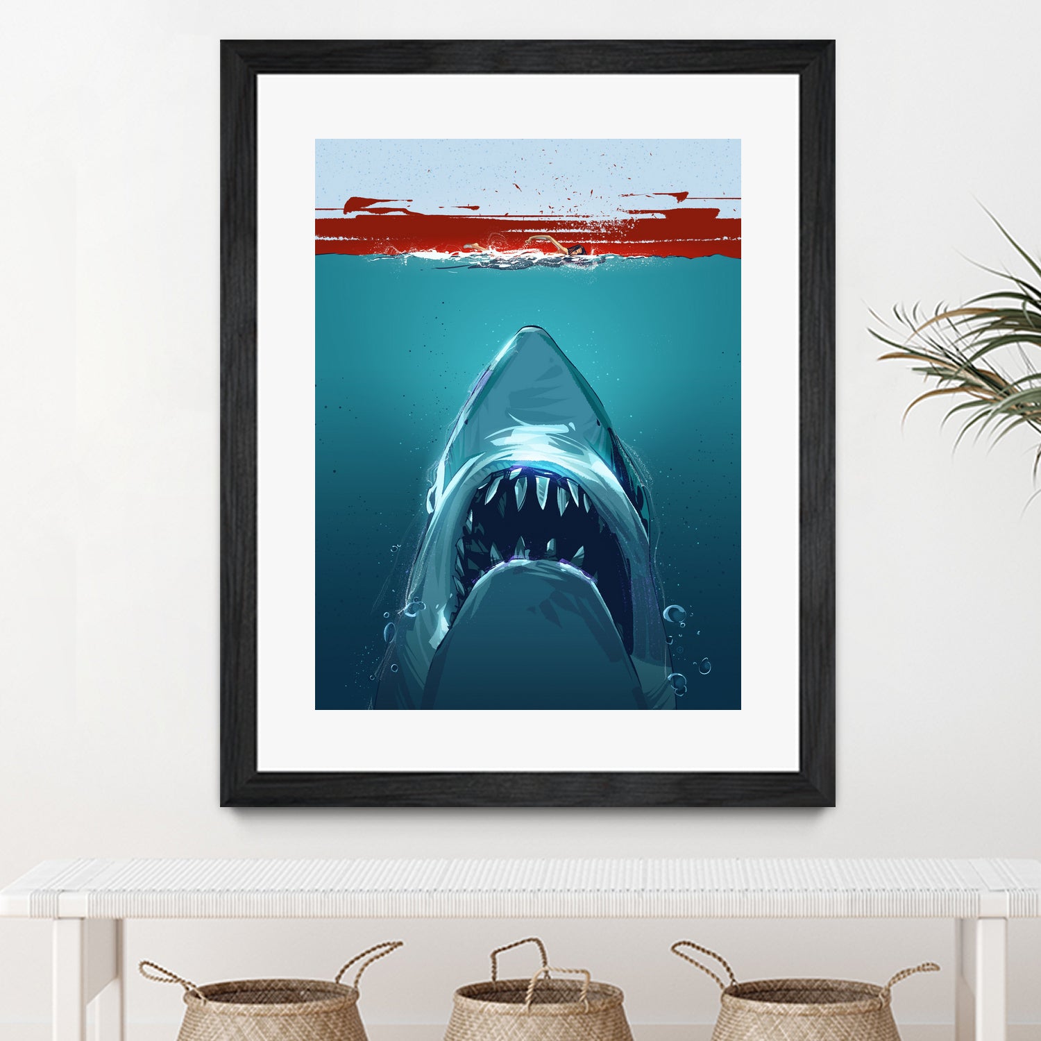 JAWS by Nikita Abakumov on GIANT ART - blue digital painting