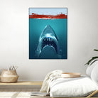 JAWS by Nikita Abakumov on GIANT ART - blue digital painting