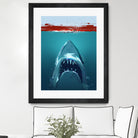 JAWS by Nikita Abakumov on GIANT ART - blue digital painting