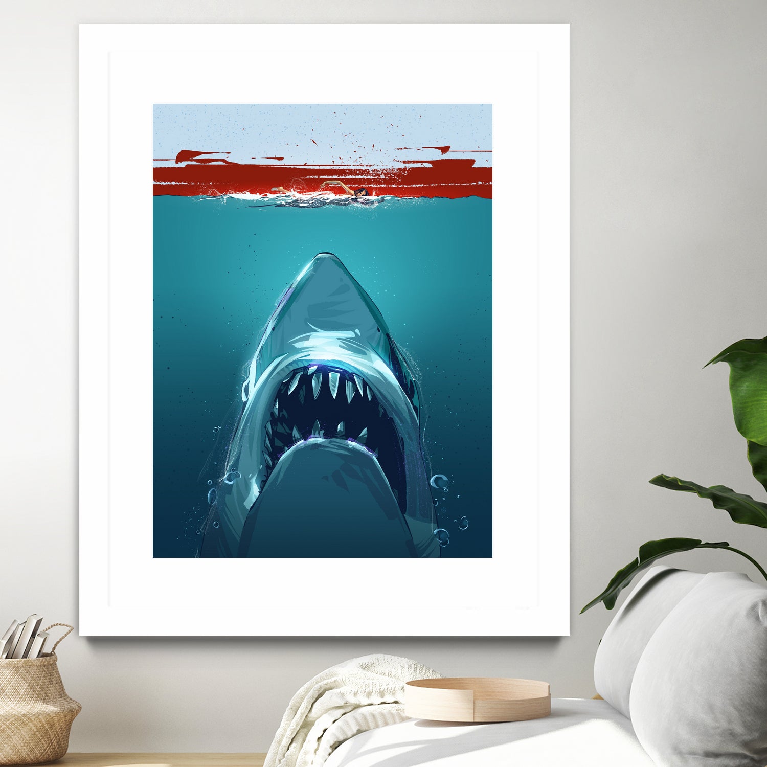 JAWS by Nikita Abakumov on GIANT ART - blue digital painting