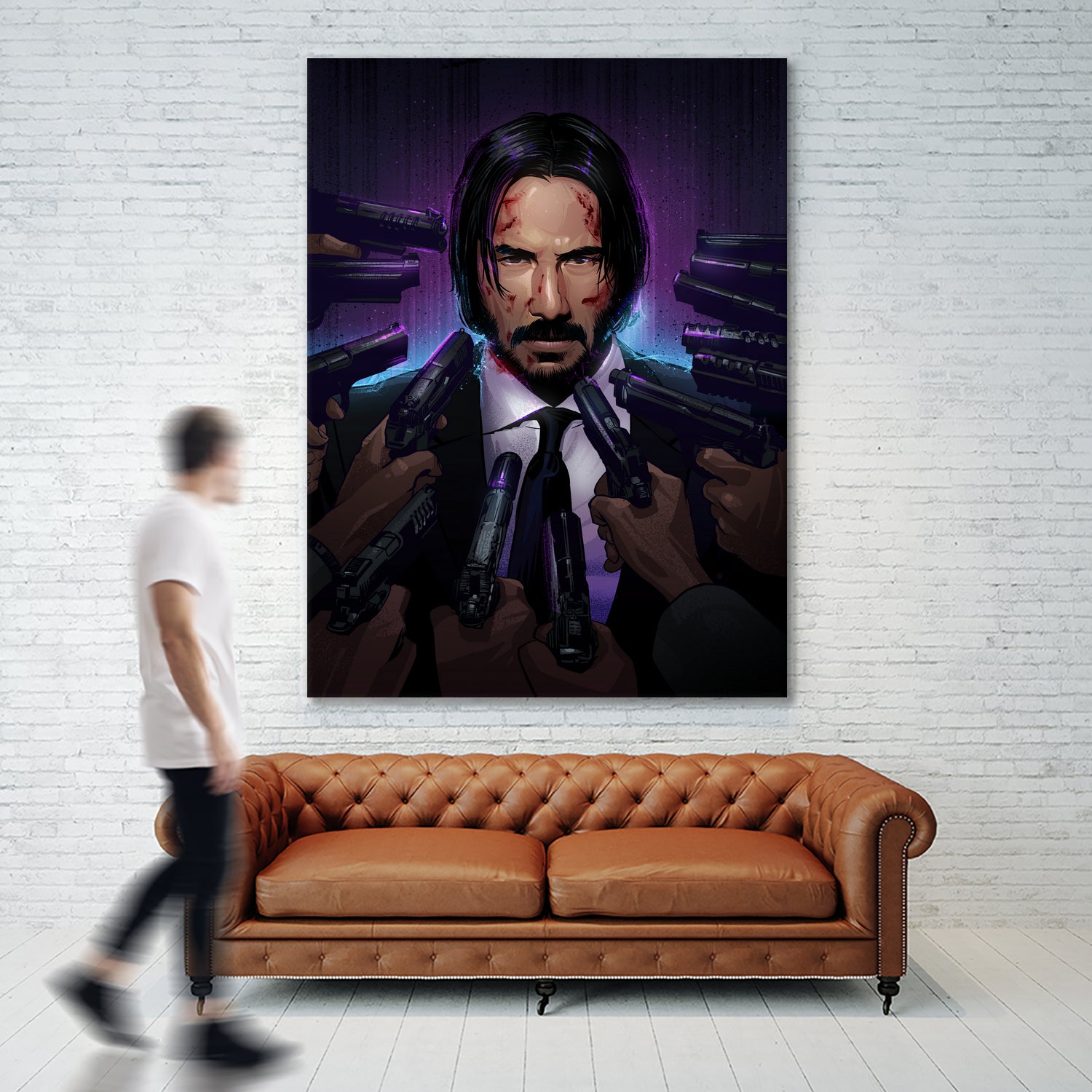 John Wick by Nikita Abakumov on GIANT ART - fuchsia digital painting