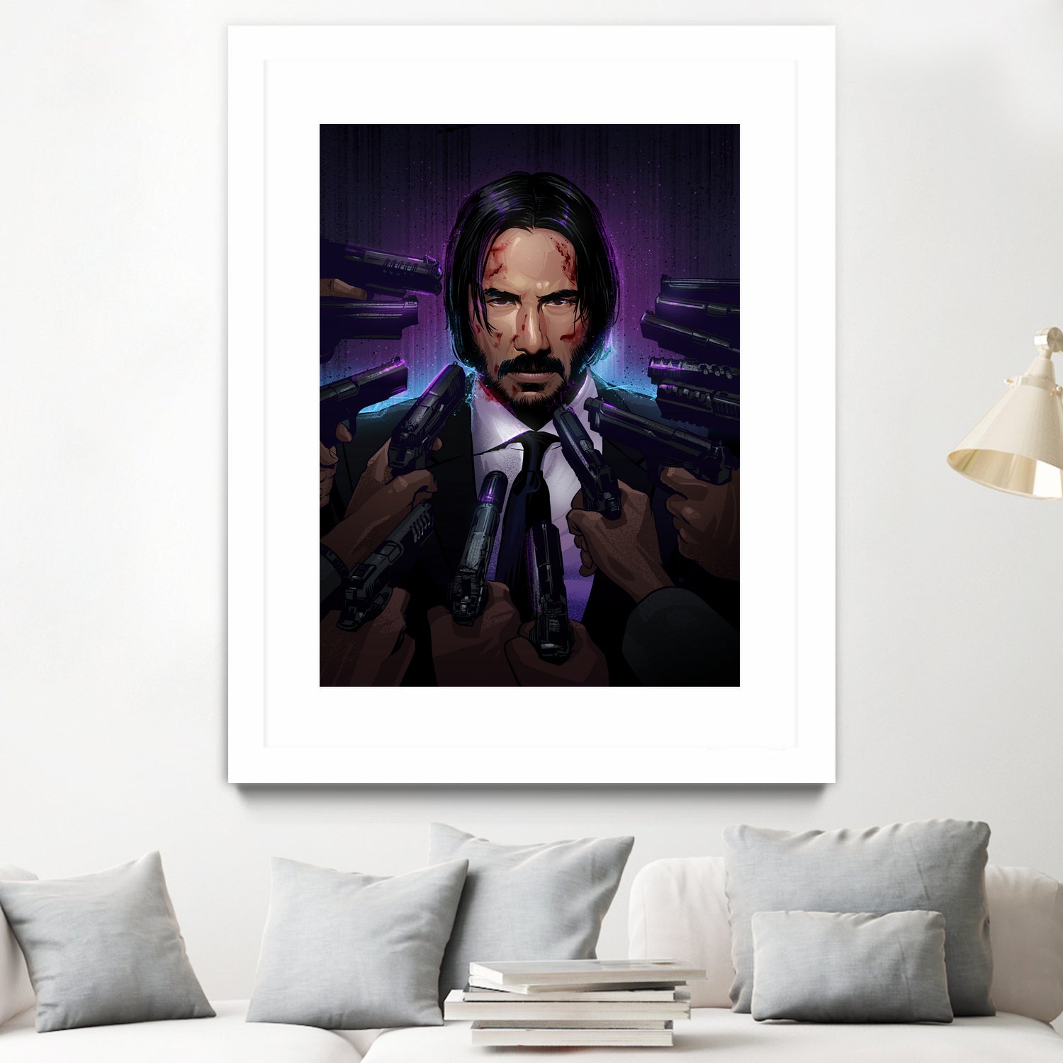 John Wick by Nikita Abakumov on GIANT ART - fuchsia digital painting