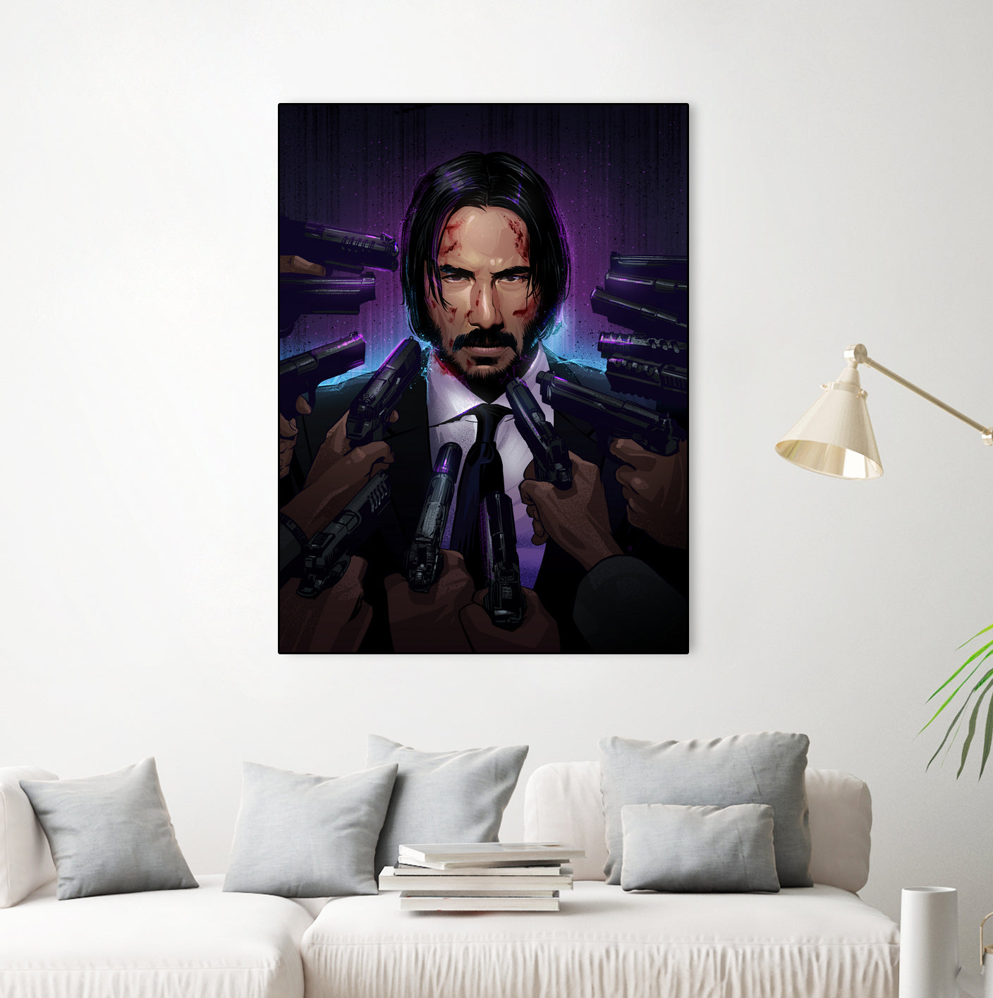 John Wick by Nikita Abakumov on GIANT ART - fuchsia digital painting