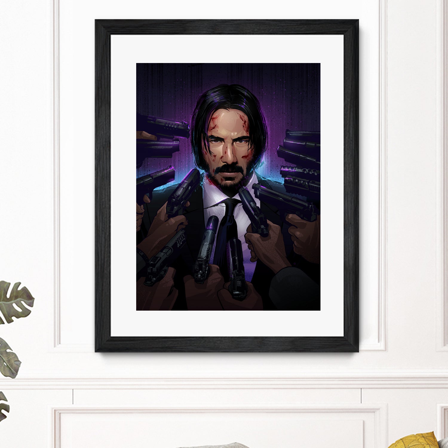 John Wick by Nikita Abakumov on GIANT ART - fuchsia digital painting