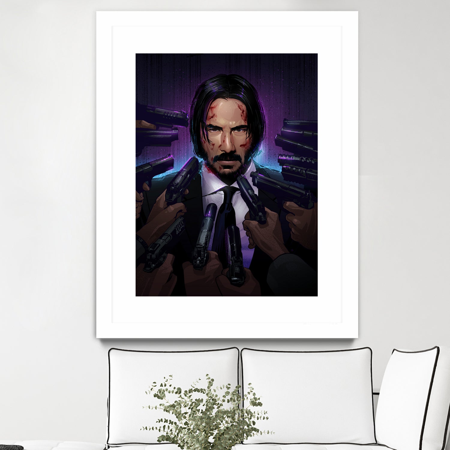 John Wick by Nikita Abakumov on GIANT ART - fuchsia digital painting