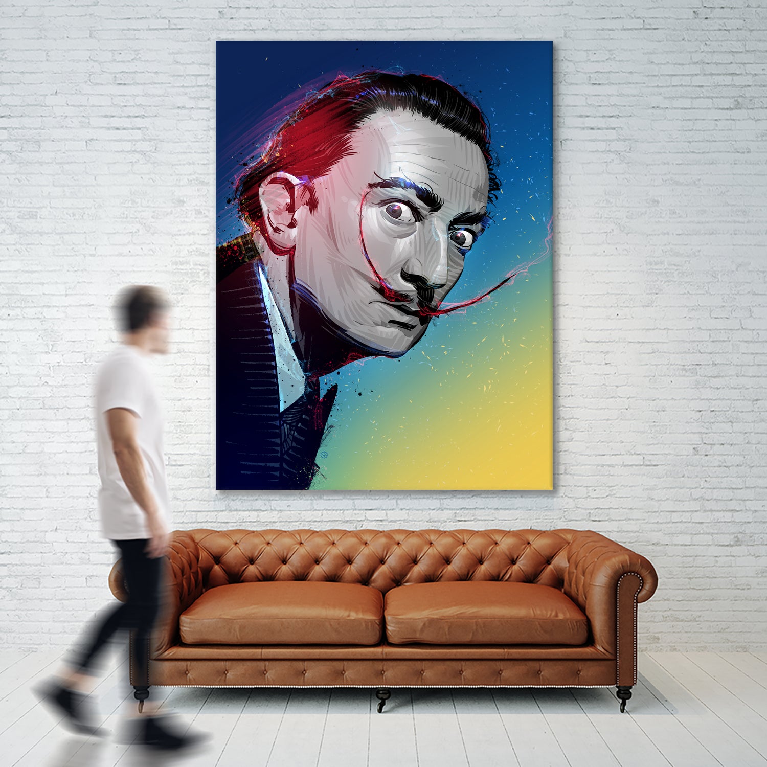 Salvador Dali by Nikita Abakumov on GIANT ART - blue digital painting