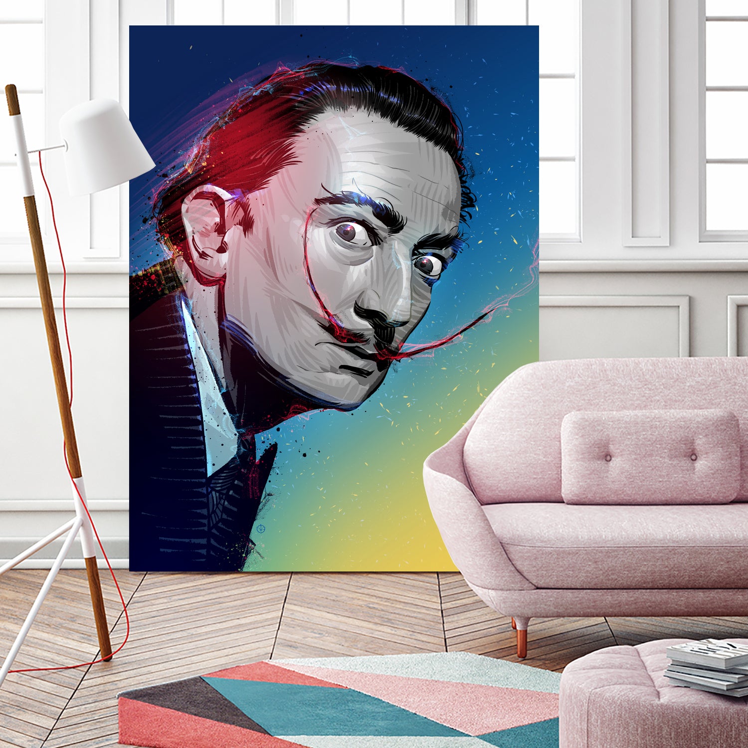 Salvador Dali by Nikita Abakumov on GIANT ART - blue digital painting