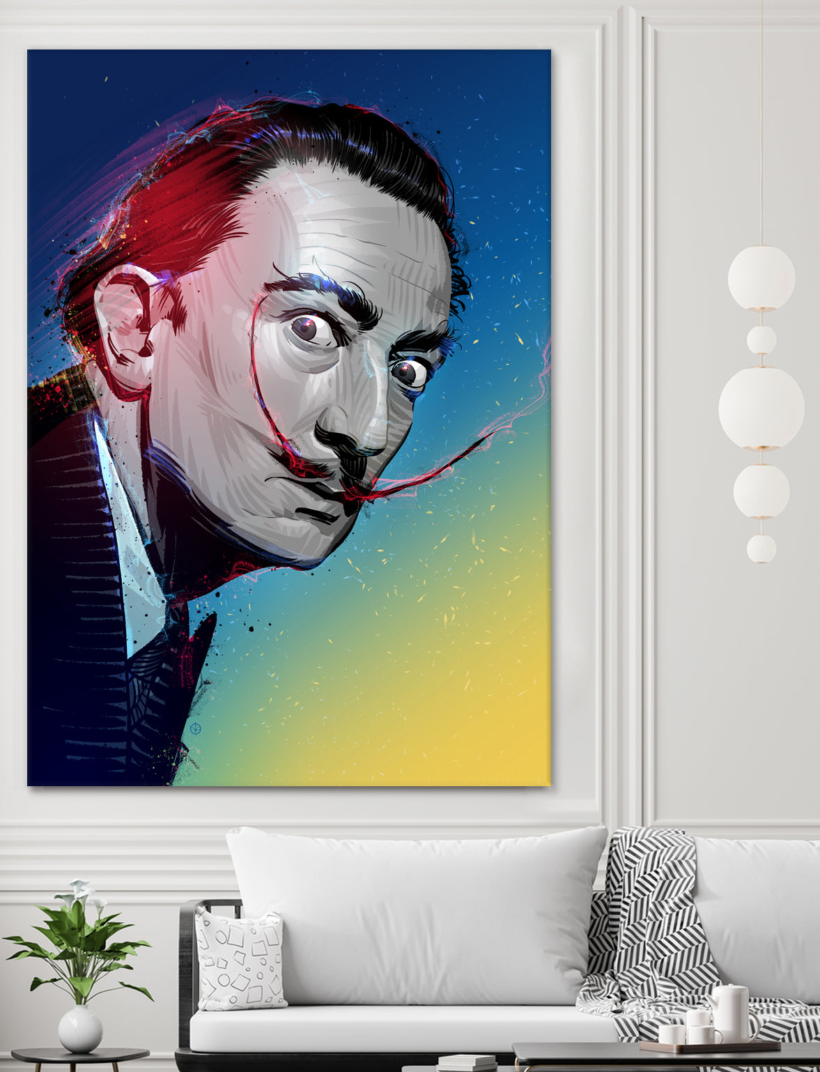 Salvador Dali by Nikita Abakumov on GIANT ART - blue digital painting