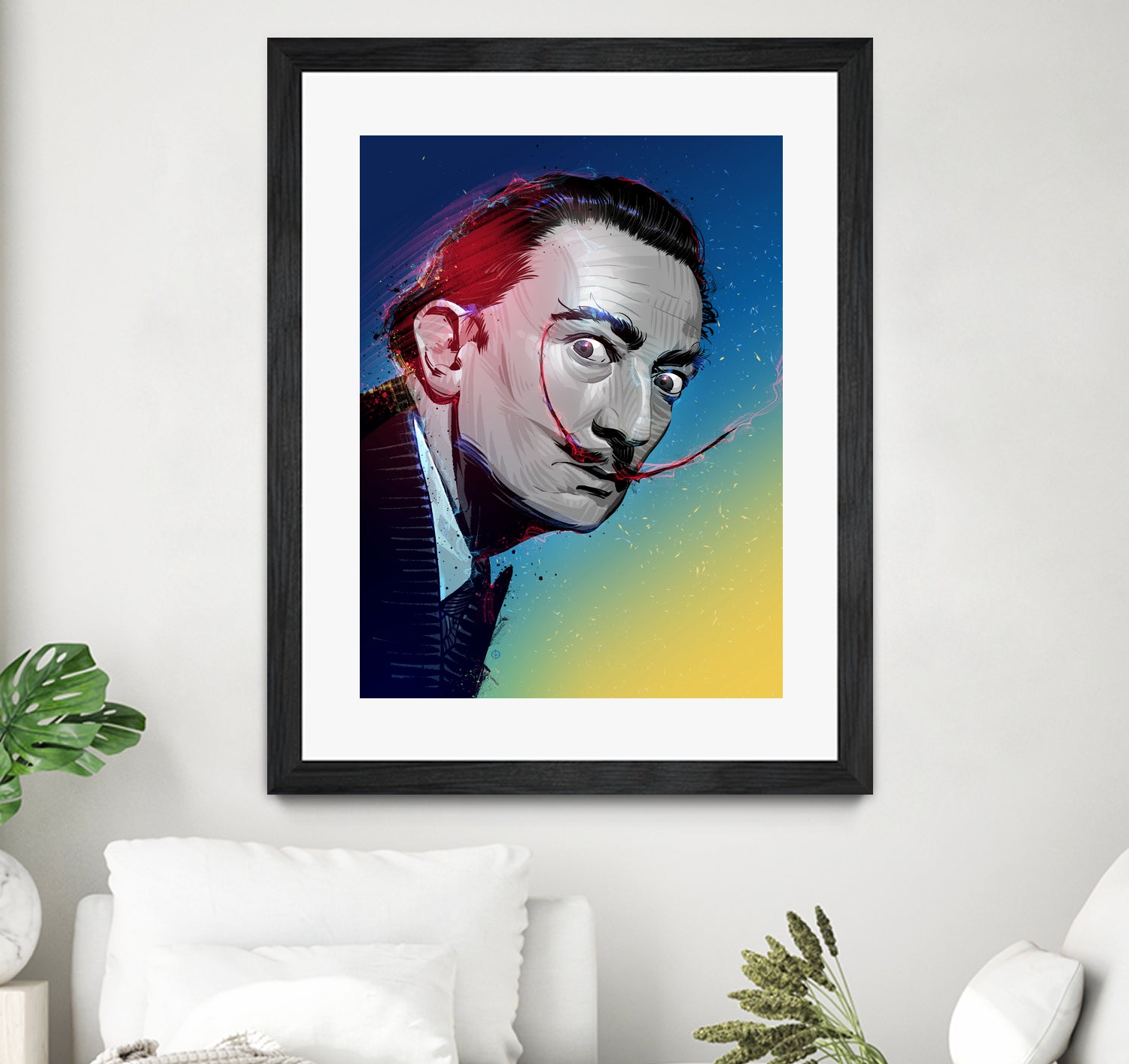 Salvador Dali by Nikita Abakumov on GIANT ART - blue digital painting