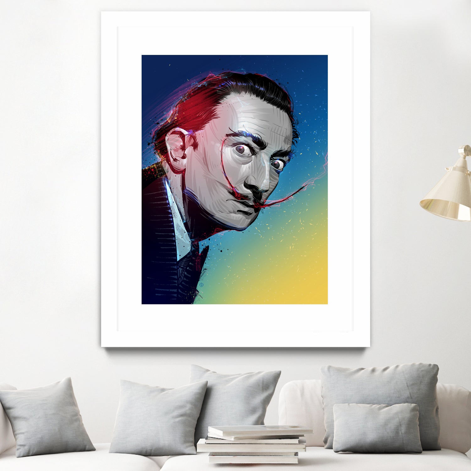 Salvador Dali by Nikita Abakumov on GIANT ART - blue digital painting