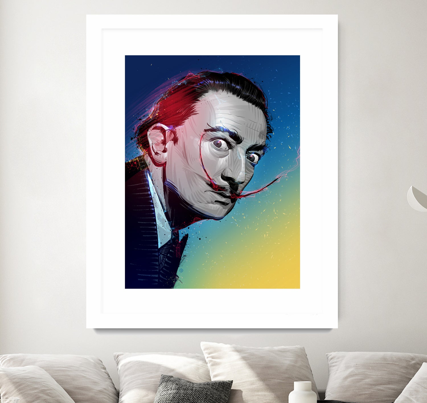 Salvador Dali by Nikita Abakumov on GIANT ART - blue digital painting