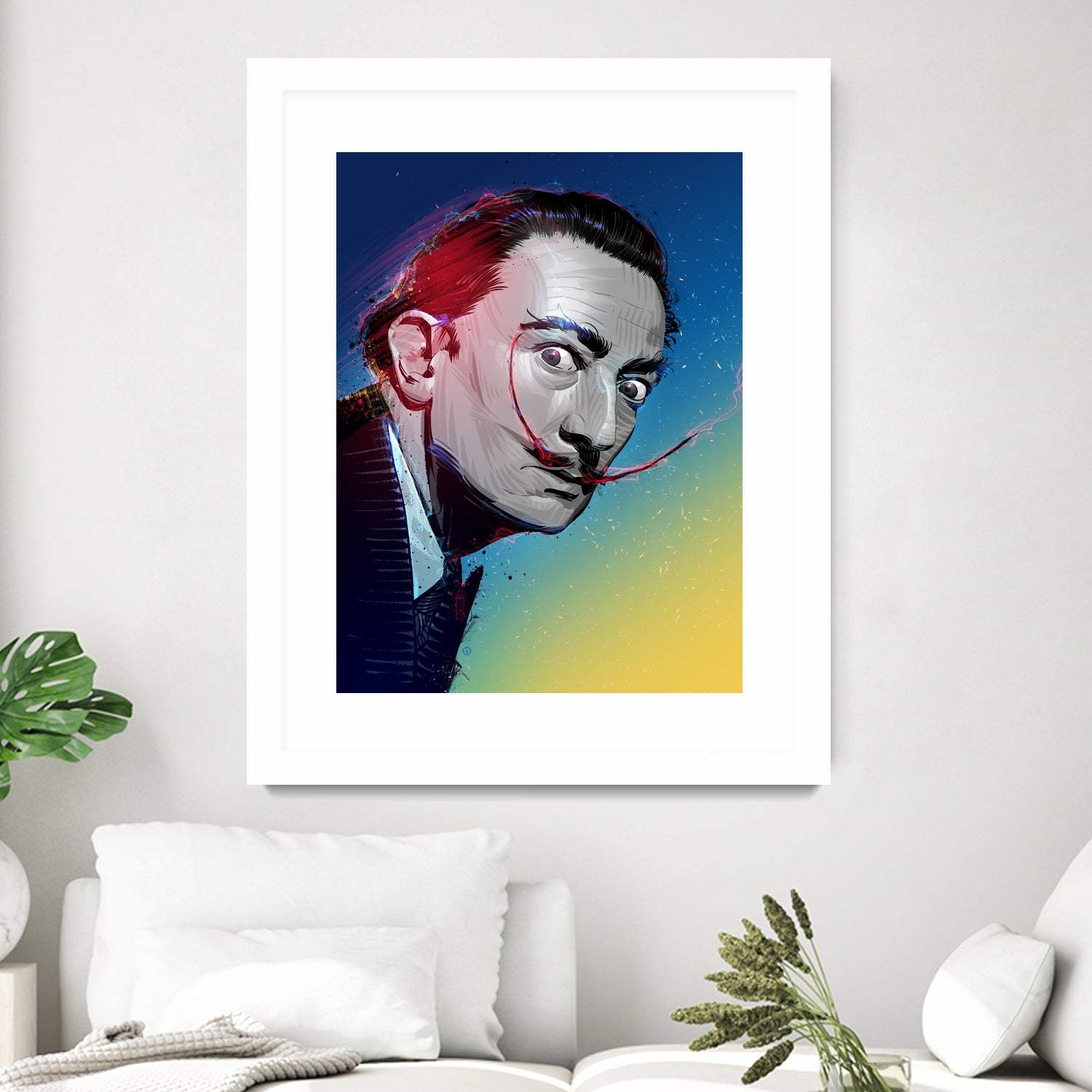 Salvador Dali by Nikita Abakumov on GIANT ART - blue digital painting