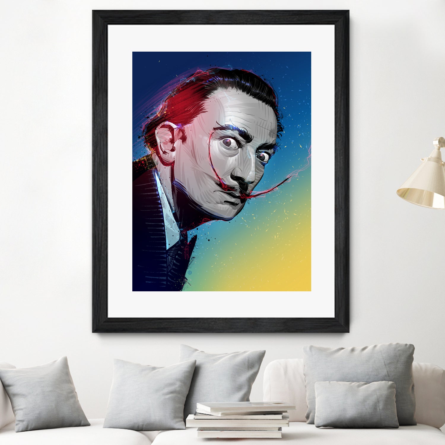 Salvador Dali by Nikita Abakumov on GIANT ART - blue digital painting