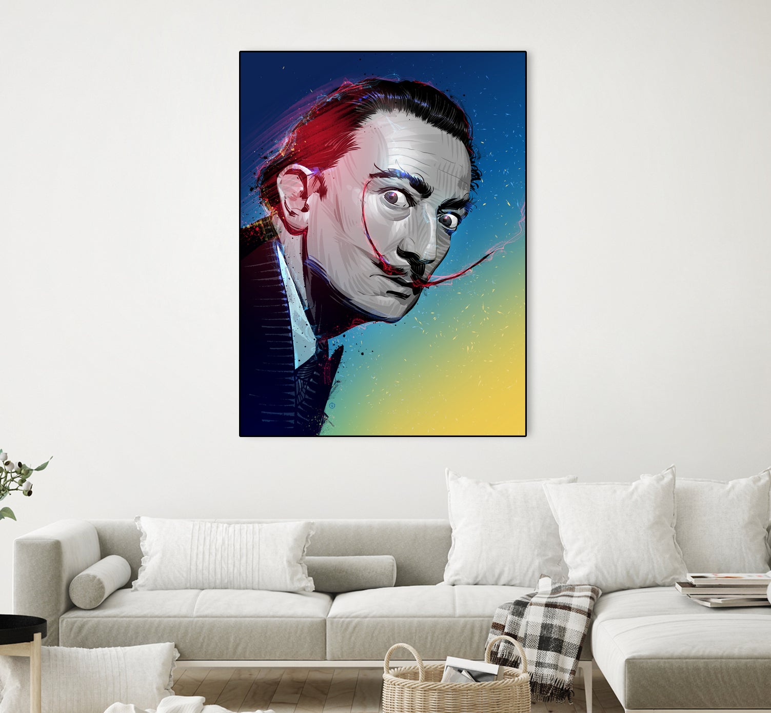 Salvador Dali by Nikita Abakumov on GIANT ART - blue digital painting