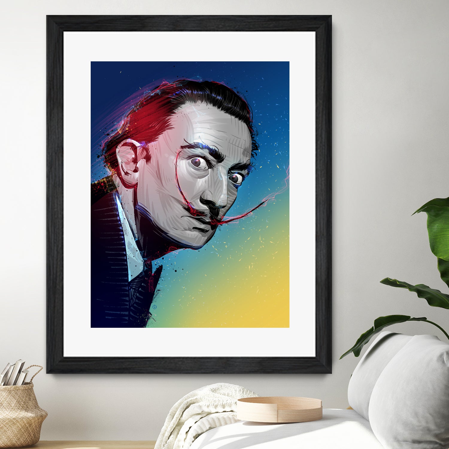 Salvador Dali by Nikita Abakumov on GIANT ART - blue digital painting