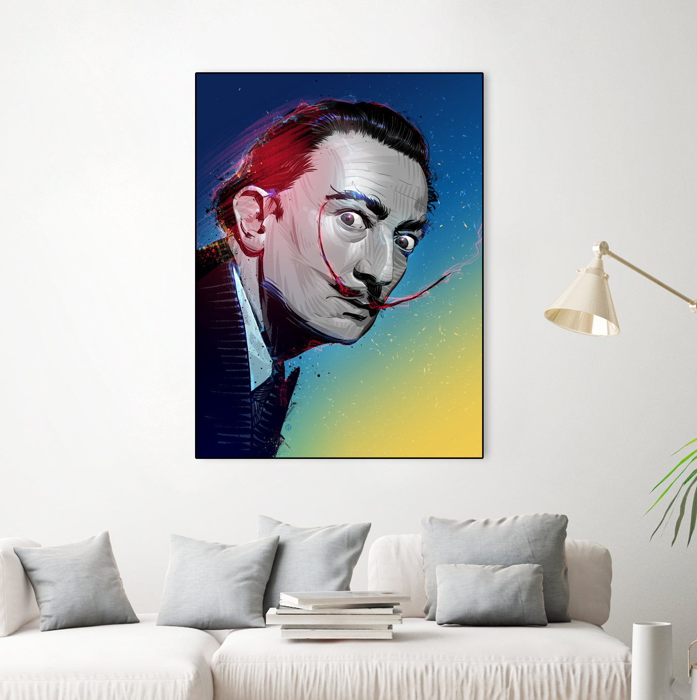 Salvador Dali by Nikita Abakumov on GIANT ART - blue digital painting