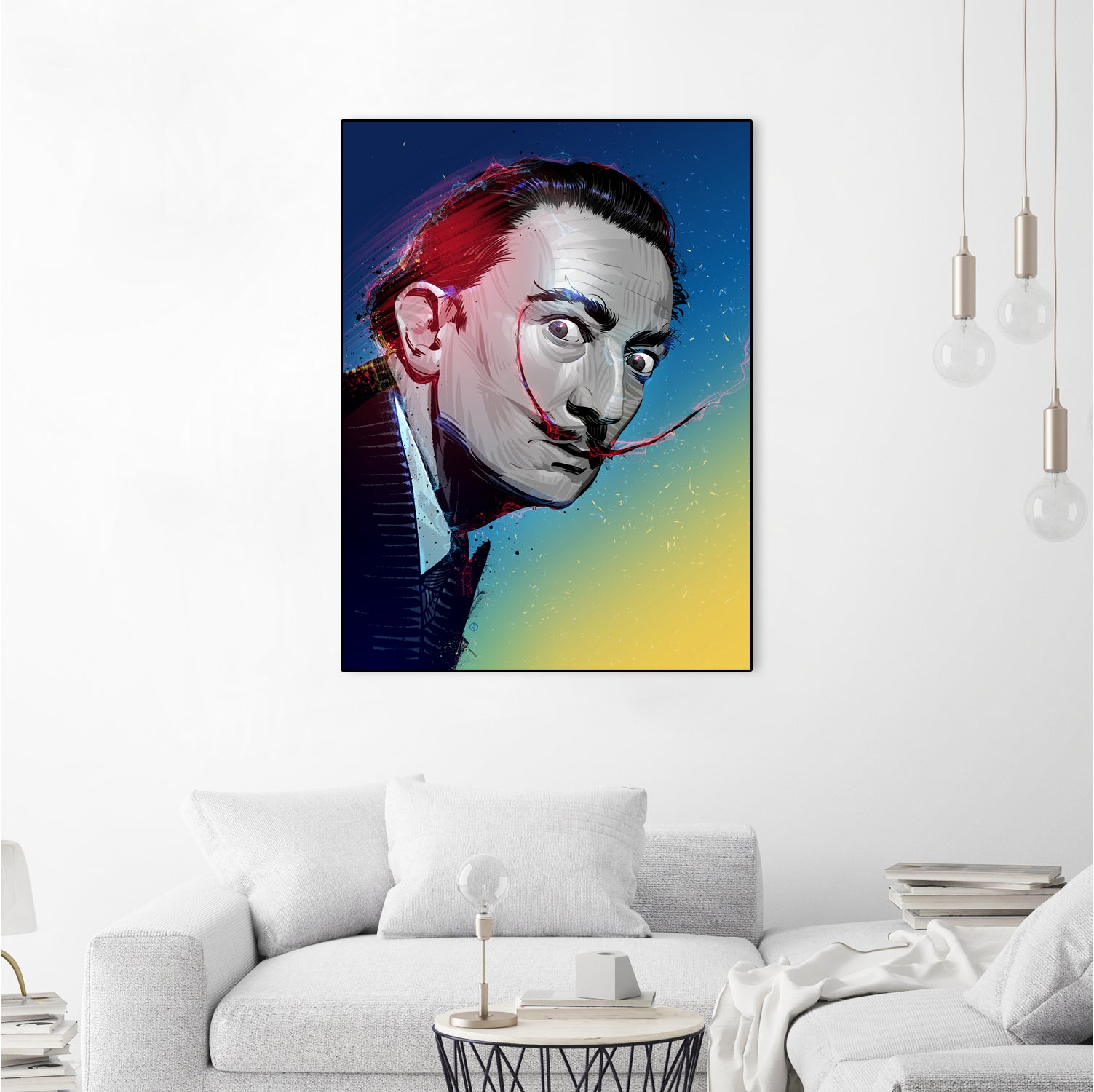 Salvador Dali by Nikita Abakumov on GIANT ART - blue digital painting