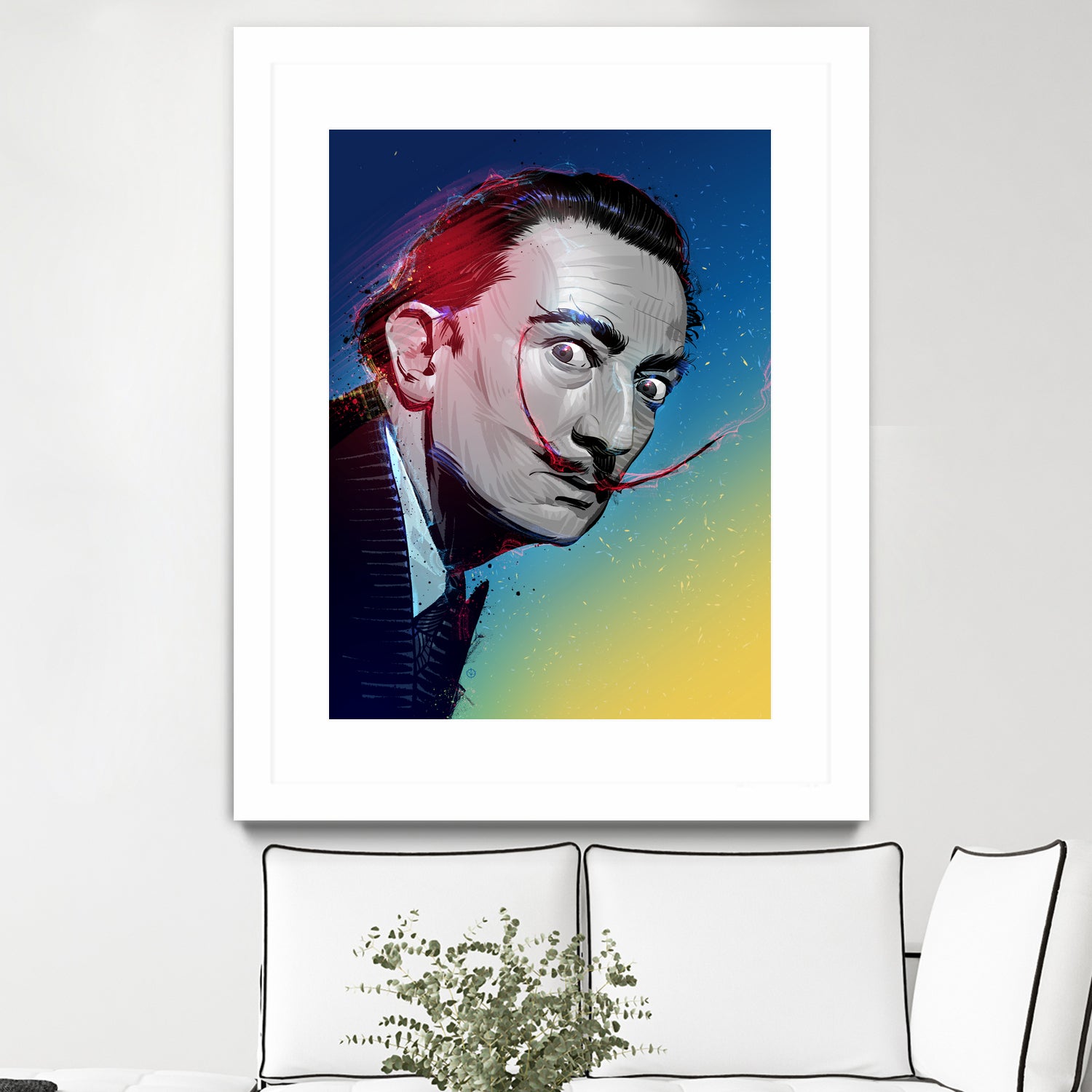 Salvador Dali by Nikita Abakumov on GIANT ART - blue digital painting