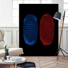 Red Blue Pills by Nikita Abakumov on GIANT ART - black digital painting