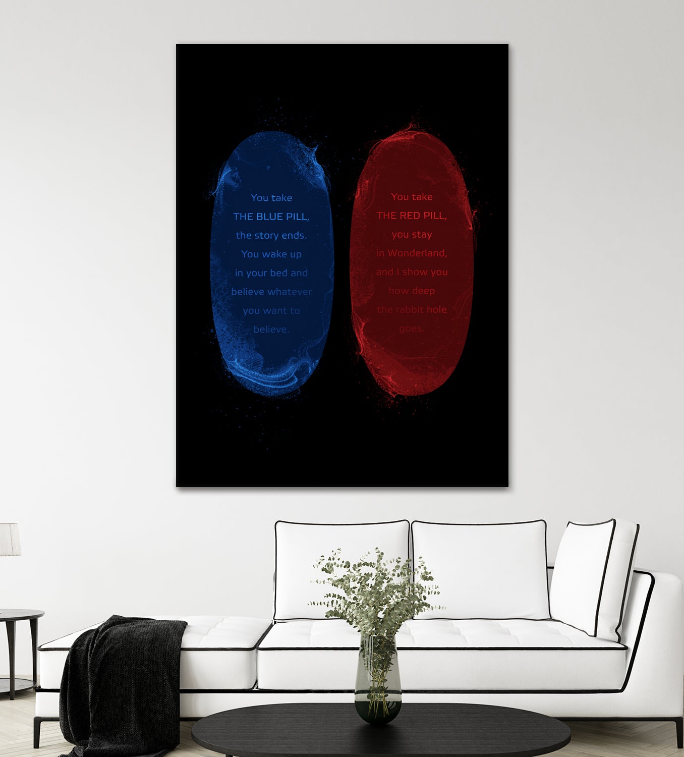 Red Blue Pills by Nikita Abakumov on GIANT ART - black digital painting