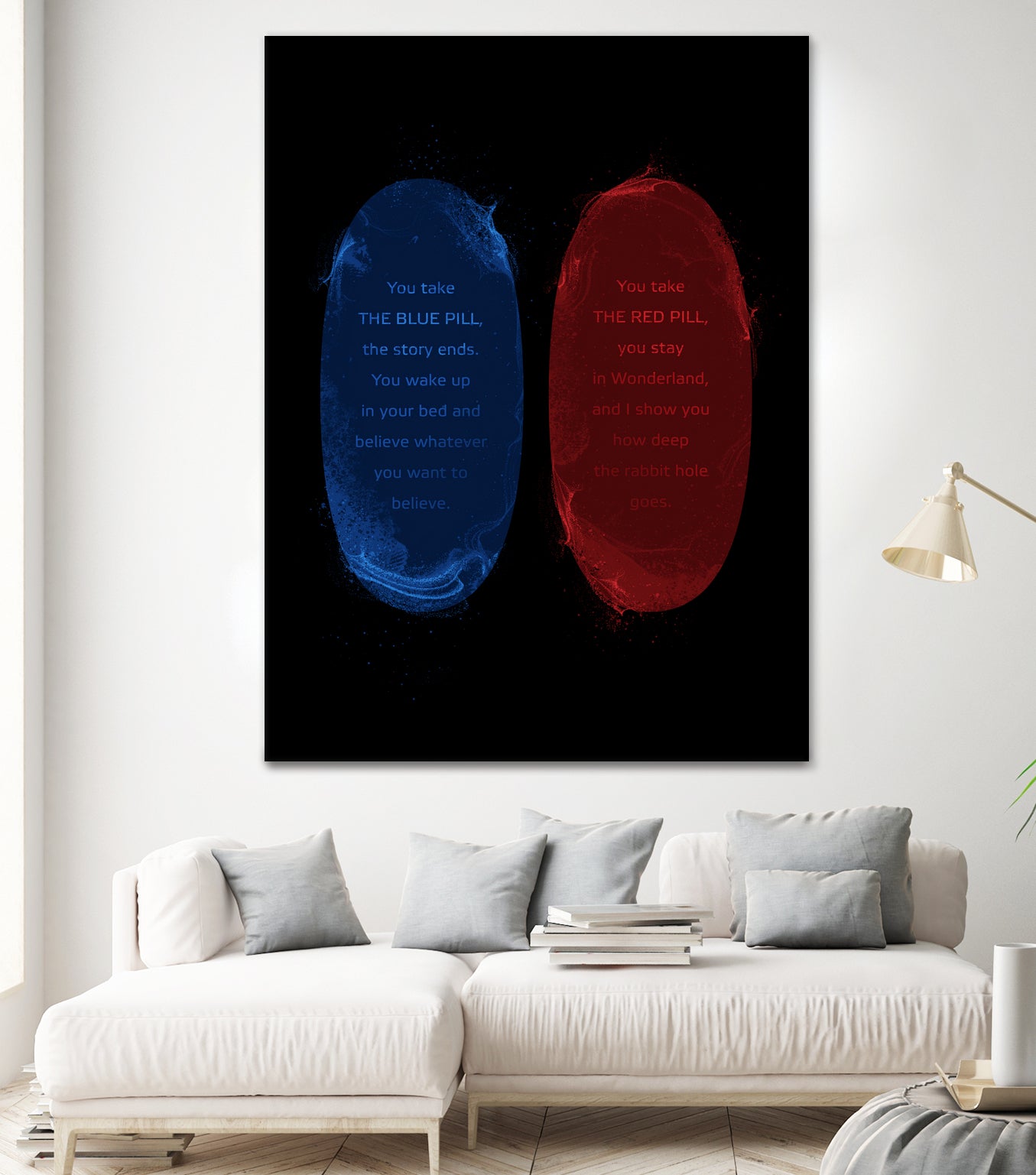 Red Blue Pills by Nikita Abakumov on GIANT ART - black digital painting