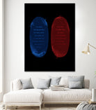 Red Blue Pills by Nikita Abakumov on GIANT ART - black digital painting