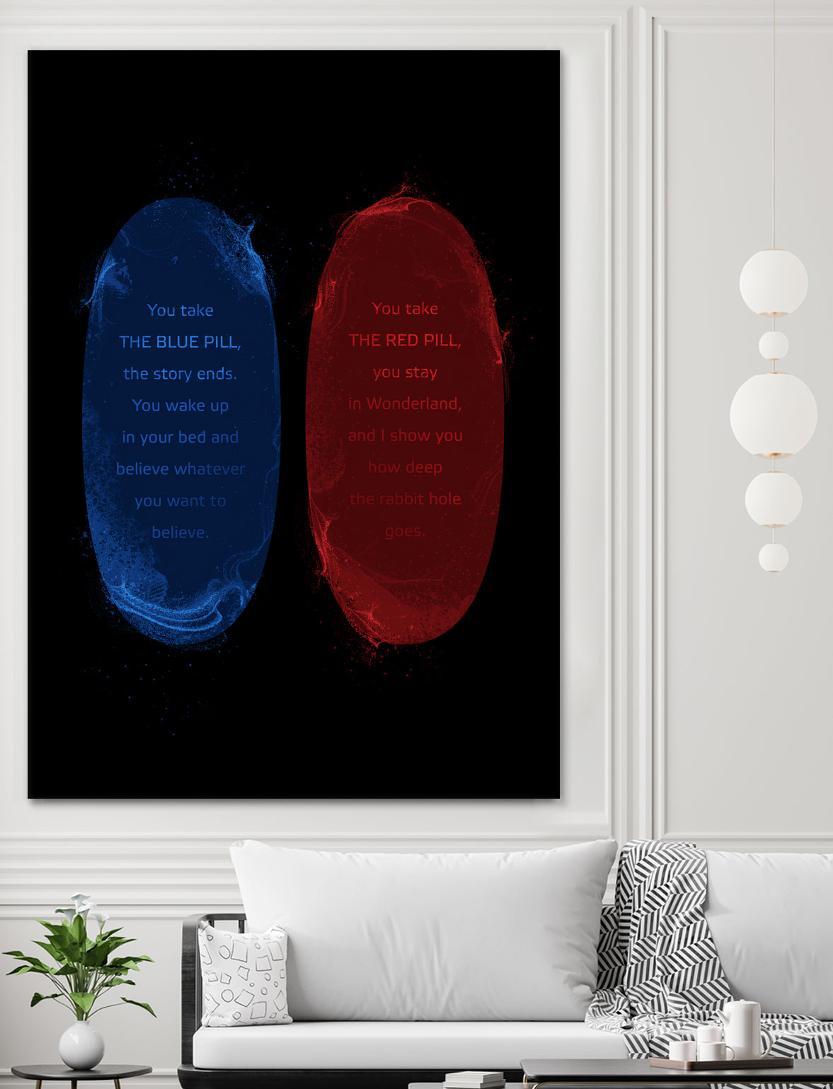 Red Blue Pills by Nikita Abakumov on GIANT ART - black digital painting