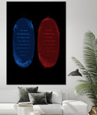 Red Blue Pills by Nikita Abakumov on GIANT ART - black digital painting