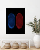 Red Blue Pills by Nikita Abakumov on GIANT ART - black digital painting