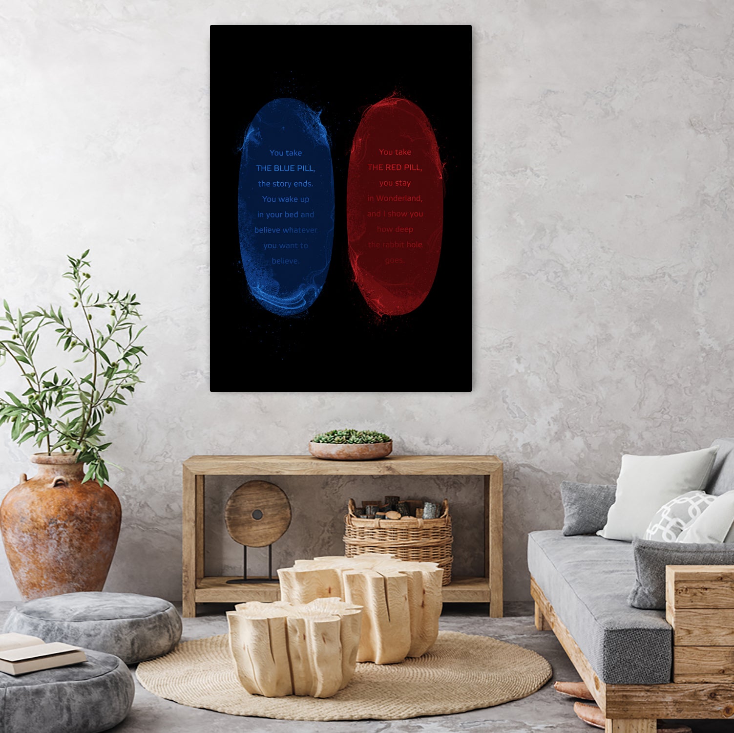 Red Blue Pills by Nikita Abakumov on GIANT ART - black digital painting