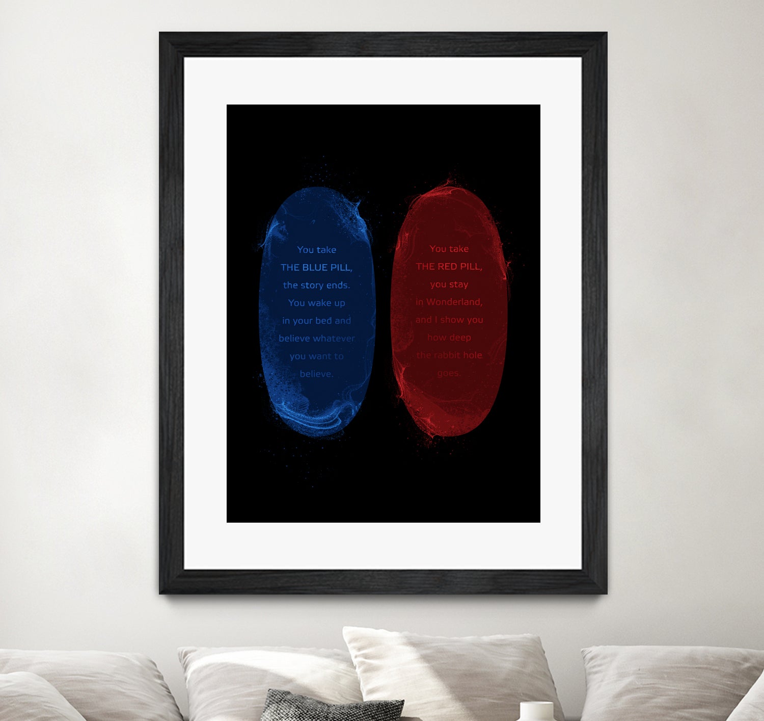 Red Blue Pills by Nikita Abakumov on GIANT ART - black digital painting