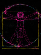 Vitruvian Man by Nikita Abakumov on GIANT ART - black digital painting