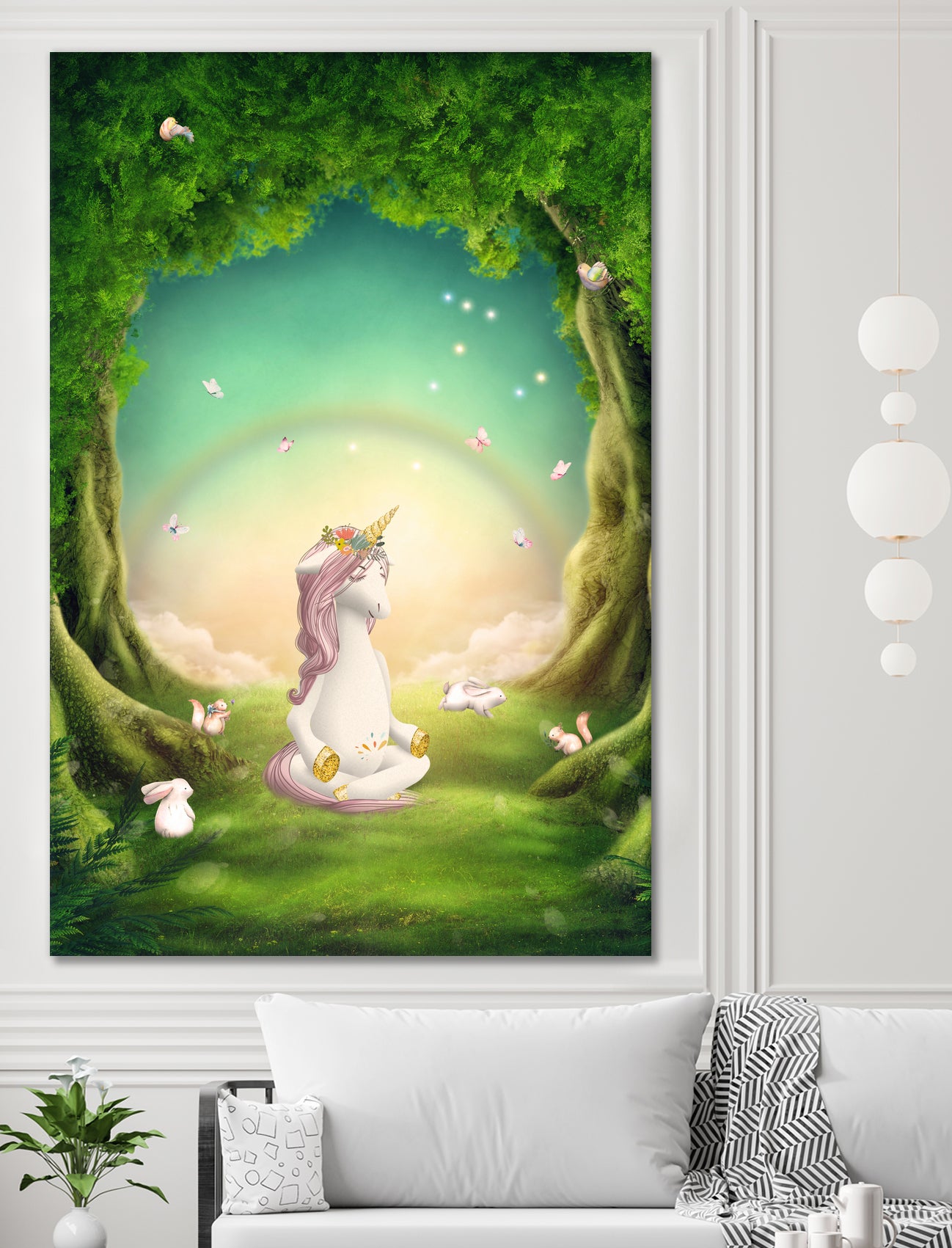 Unicorn Meditation by Ileana Mayer-Dobnig on GIANT ART - green photo illustration