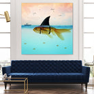 Goldfish with a Shark Fin by Vin Zzep on GIANT ART - white digital painting