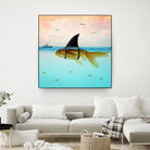 Goldfish with a Shark Fin by Vin Zzep on GIANT ART - white digital painting