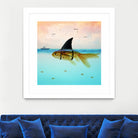 Goldfish with a Shark Fin by Vin Zzep on GIANT ART - white digital painting