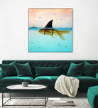 Goldfish with a Shark Fin by Vin Zzep on GIANT ART - white digital painting