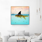 Goldfish with a Shark Fin by Vin Zzep on GIANT ART - white digital painting