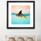 Goldfish with a Shark Fin by Vin Zzep on GIANT ART - white digital painting