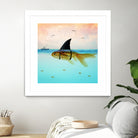 Goldfish with a Shark Fin by Vin Zzep on GIANT ART - white digital painting