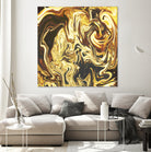 Abstract Marble Painting by Amir Faysal on GIANT ART - yellow digital painting