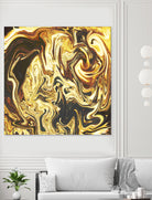 Abstract Marble Painting by Amir Faysal on GIANT ART - yellow digital painting