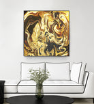 Abstract Marble Painting by Amir Faysal on GIANT ART - yellow digital painting