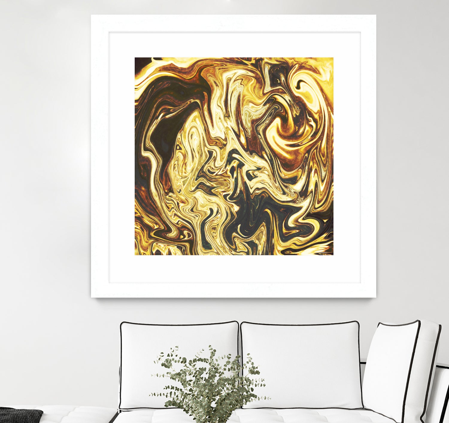 Abstract Marble Painting by Amir Faysal on GIANT ART - yellow digital painting