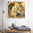 Abstract Marble Painting by Amir Faysal on GIANT ART - yellow digital painting